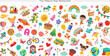 © Muhammad - Tiny Subjects Huge Background Flat Vector Kids Clip Art Toy Icon Nursery Decor Set