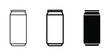 © Rukaiya - Beverage Can Icons Set, Refreshment Drink Containers, Aluminum Soda Packaging, Vector Graphics for Branding and Design