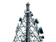 © Ioana - Isolated telecommunication tower with multiple antennas for mobile network and internet connectivity