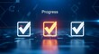 ©  Holo Pixel Studio - Businessman marking checklist with loading progress bar for task completion