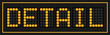© bankrx - Orange color led banner in word detail on black background