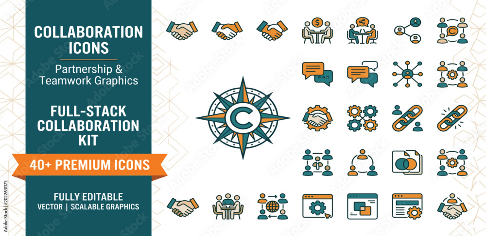 Partenership Principles Essential vector graphics depicting core principles of business ...