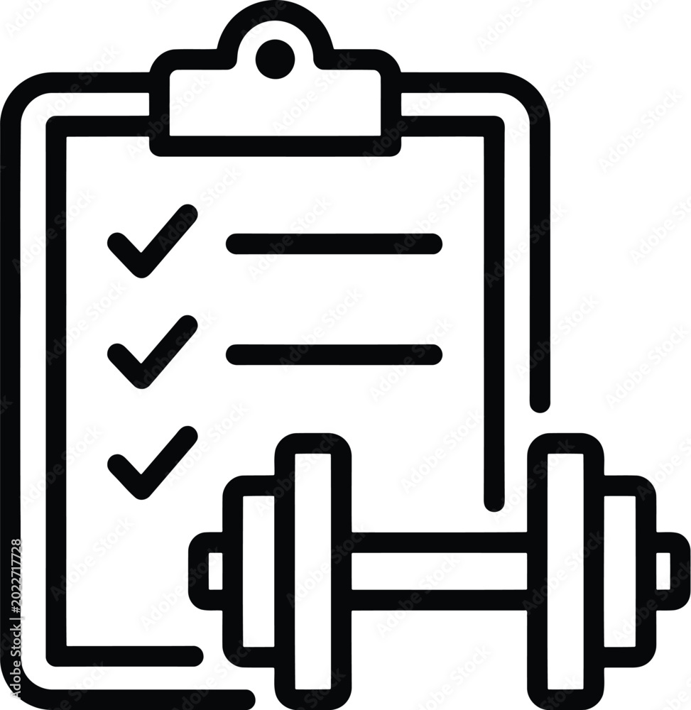 Plan Exercise Icon Fitness Workout Checklist, Gym Training Program, Exercise Routine ...