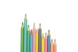 © Maryna - Colored pencils arranged by height isolated on transparent background