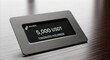 © SashaMagic - Digital wallet displays 5,000 USDT balance, symbolizing modern tokenized finance and digital asset holdings on a polished wood surface.