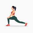 © firniani - Woman doing a lunge stretch exercise