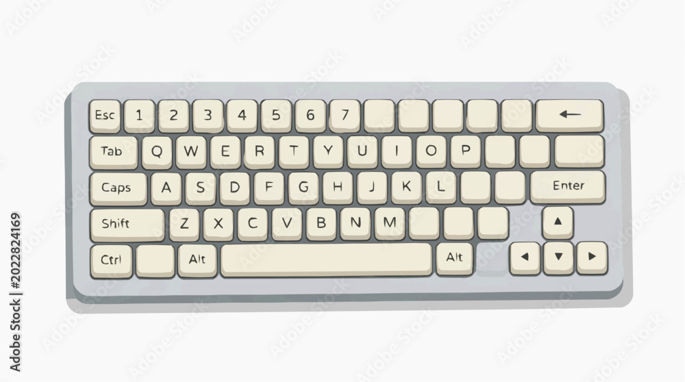 Keyboard Potrait Keyboard: A high-angle perspective showcases a modern keyboard with ...