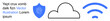 © robu_s - Data security, cloud computing, networking, internet access, authentication, communication. Blue shield with fingerprint, cloud wireless icon. Data security and cloud computing concept