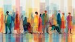 © Khalid - Diversity inclusion and equality concept featuring multicultural human figures symbolizing unity belonging equal opportunity social justice teamwork leadership and inclusive community in modern societ
