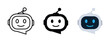 © MKIN - Chatbot icon, Virtual assistant logo, AI bot symbol for app, UI, website and design element. PNG and vector with transparent background