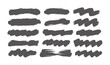 © Rakibul V - Collection of dark grey brush strokes white paint
