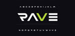 © Moscoo - Rave, Abstract sports logo alphabet fonts. Typography minimalist urban sana serif digital fashion future creative logos fonts. vector illustration