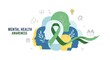 © shameem - Mental Health Awareness Ribbon with Earth Globe and Hands in Supportive Gesture