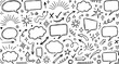© Danial - Hand drawn speech bubble doodle collection with arrows stars clouds and comic style communication design elements
