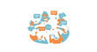 © MD - Team collaboration illustration with speech bubbles on transparent background