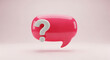 © NouisRatAfrin - 3D speech bubble with a question mark communication question thinking confusion information dialogue curiosity uncertainty
