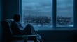 © setopratama - Unhappy girl suffering from insomnia and anxiety looking out frozen window pane experiencing severe sleep loss