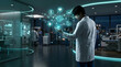 © MDABDURRAZZAK - Doctor interacting with digital interface in hospital