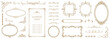© HarutoTanaka88 - Minimal gold decorative vector ornaments and elegant vintage frames, sophisticated floral dividers for wedding invitations, logos, packaging and luxury templates.