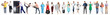 © New Africa - Career choice. People of different professions on white background. Collection of portraits