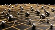 © Sector1 - A Sophisticated Digital Matrix of Black Orbs and Luminous Gold Connections