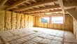© Panji - Attic insulation with yellow fiberglass batts.