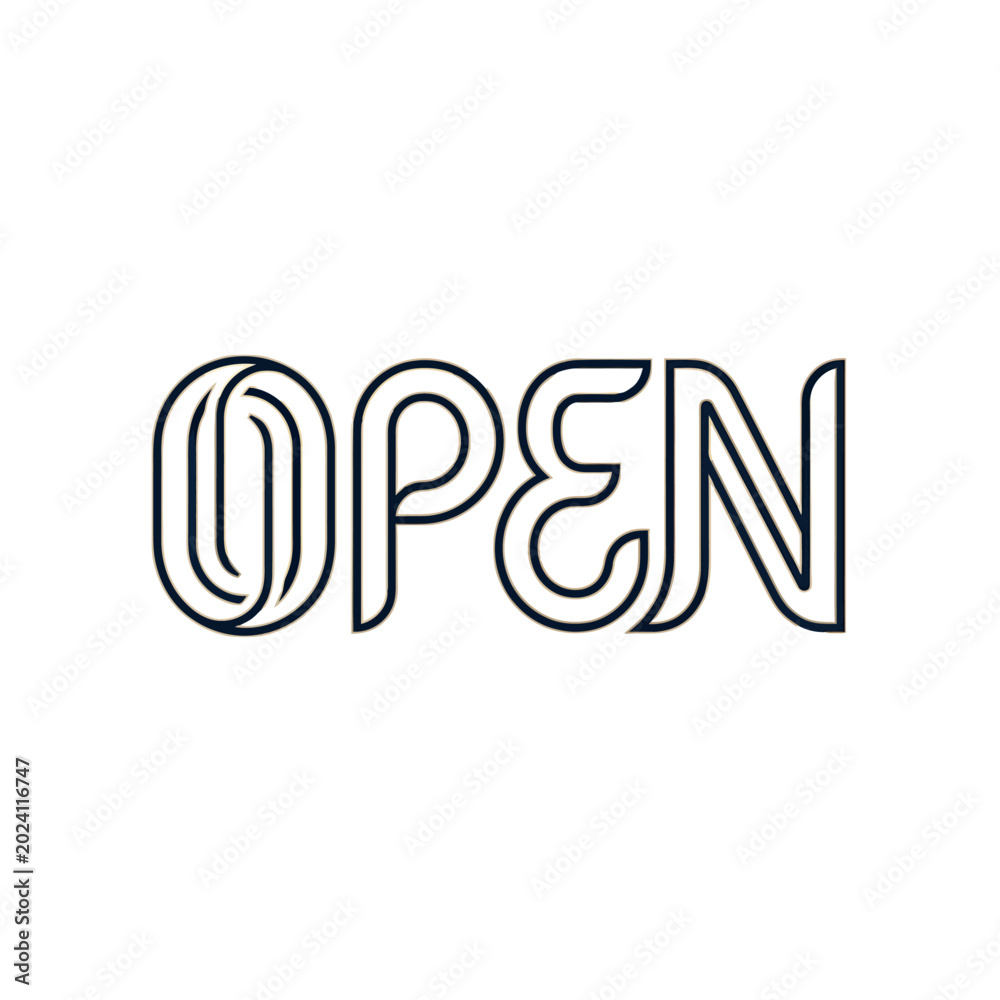 Open Sign Templete Open Sign: Stylish OPEN text in a modern font, illuminated and ready to ...