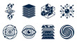 © Siti - Black and white technology icons set.
