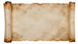 © Nopadol - Ancient Parchment Scroll: A vintage, aged parchment scroll unfurls, its edges burnt and stained, hinting at a history untold and a message lost to time.