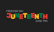 © MasterSergeant - juneteenth freedom day poster, american annual holiday banner, emancipation day background, june 19th historical date greeting card, social network post template