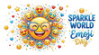 © Bidha - Sparkle world emoji day celebration with joyful emoticons and confetti emoticon celebration