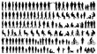 © kasun - CAD block library of human figures in silhouette for architectural designs and urban planning, offering diverse poses and activities