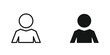 © ICON  WAREHOUSE - Simple outline and solid fill person icon avatar vector illustration with it represents a user