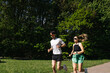 © Iana - Young Couple Running in Park in Sofia Sunny Day