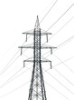 © Oisin - Isolated massive electricity pylon supporting high-voltage power transmission lines