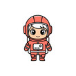 © Nayya Putri Azzahra - Cute cartoon astronaut in orange.
