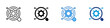 © sahila - System Analysis Multiple Style Icon Design Vector - Magnifier with gear network representing system analysis, process inspection, and operational optimization