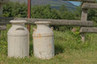 © OFFICE TK - 浅間牧場に並ぶミルク缶と夏の牧草地風景（群馬県）