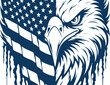 © fashanbd - United States Shape Eagle American Flag Graphic. a fierce bald eagle with wings fully spread wide,Vector illustration eps10