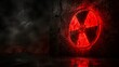 © Shafiur - Glowing Red Nuclear Hazard Symbol Reflected on Cracked Concrete Wall – Geopolitical Tension Concept with Dramatic Lighting