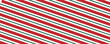 © yakult - Christmas seamless pattern with a classic candy cane design with alternating red and green diagonal stripes on a white background, perfect for festive holiday themes.