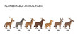 © Karl - Animal Family Set, Wildlife Mammals, Isolated Vector Illustration