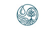 © Annas - Circle Logo: Tree of Life, Water Droplet, Roots, Nature, Growth, Harmony, Balance, Wellness