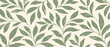 © Zbrake Studio - Elegant botanical seamless pattern featuring textured sage green leaves on a light beige background. Perfect for textile design and home decor.
