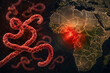 © Diana - Ebola Virus Outbreak With Filovirus Pathogen and Epidemic Hotspot Map