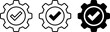 © mohammad - Set of gear icons with check mark symbol, settings completed sign