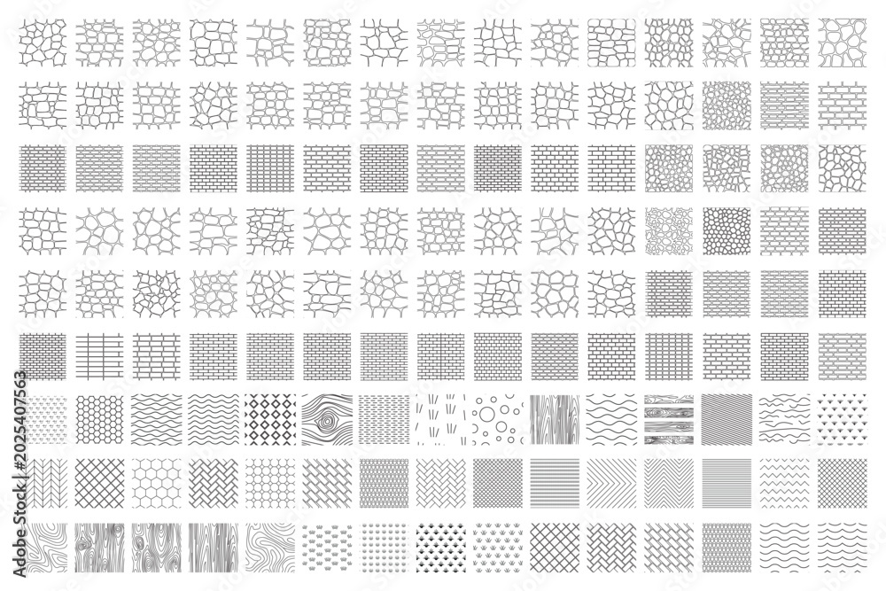 Architectural CAD Hatch Patterns Set seamless construction Material ...