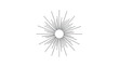 © Quat - Thin black lines radiating from a central circular void on a white background