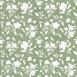 © Elena - Graphic hand drawn cottagecore floral pattern with ditsy flowers. Leaves, foliage, and meadow flowers form a timeless print. Ideal for wrapping paper, fashion print, and decorative backgrounds.