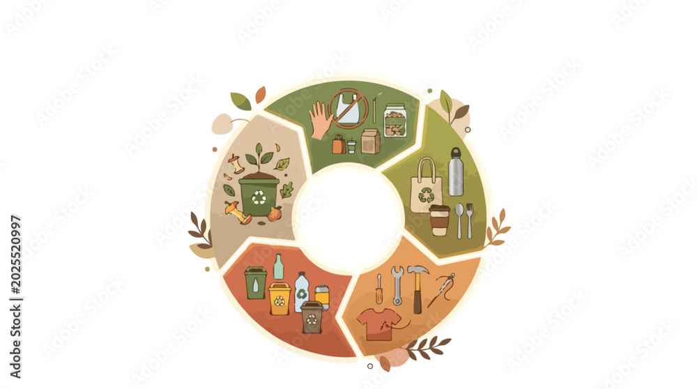 Refuse Infographic Eco sustainability infographic illustrating circular economy principles ...